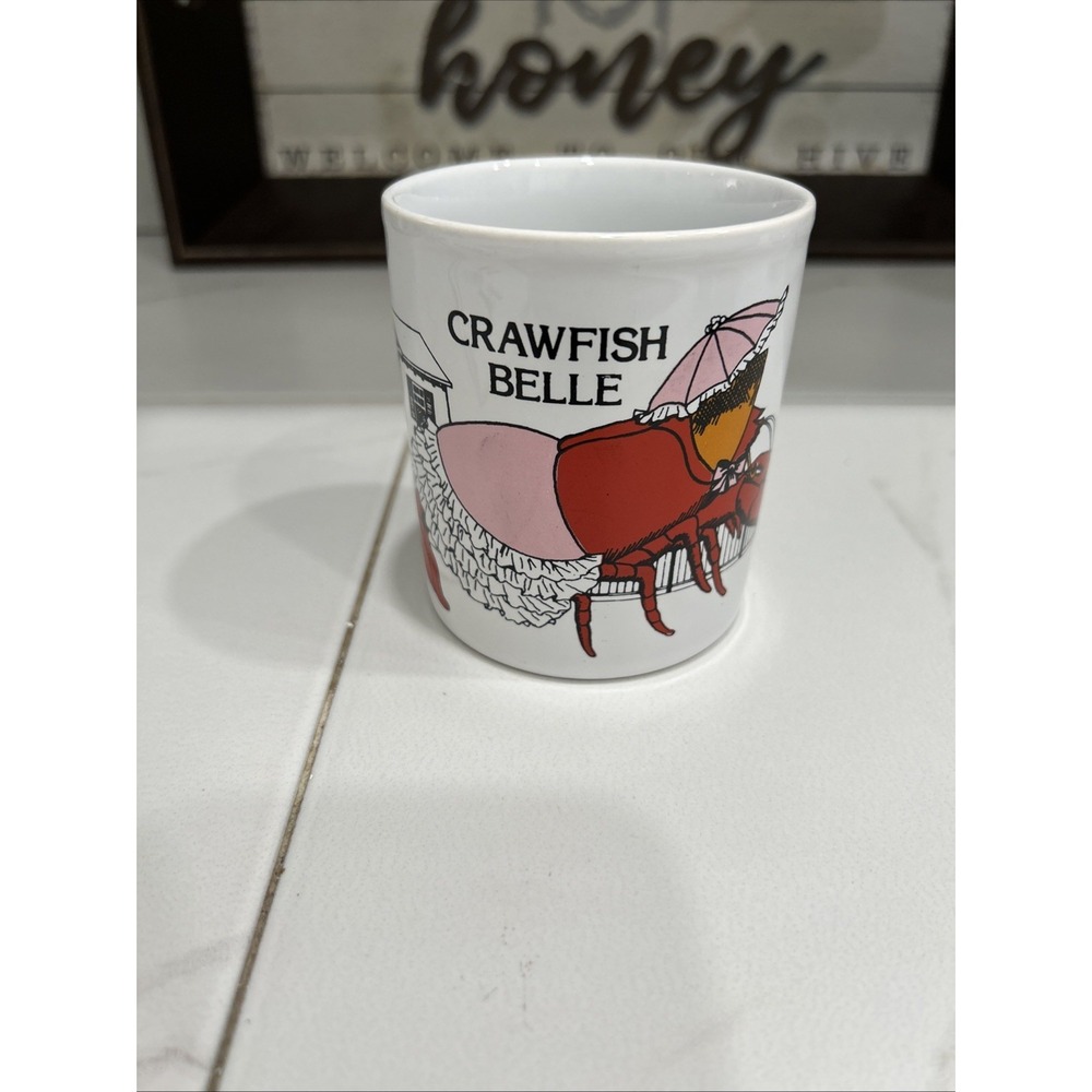 Vintage 1981 Crawfish Belle Louisiana Bayou New Orleans Coffee Mug